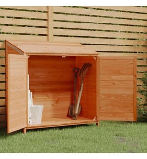 Geräteschuppen Braun 102x52x112 cm Massivholz Tanne