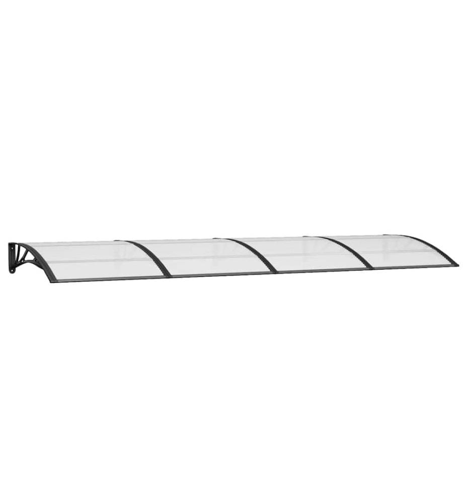 Türvordach Schwarz 350x100 cm Polycarbonat