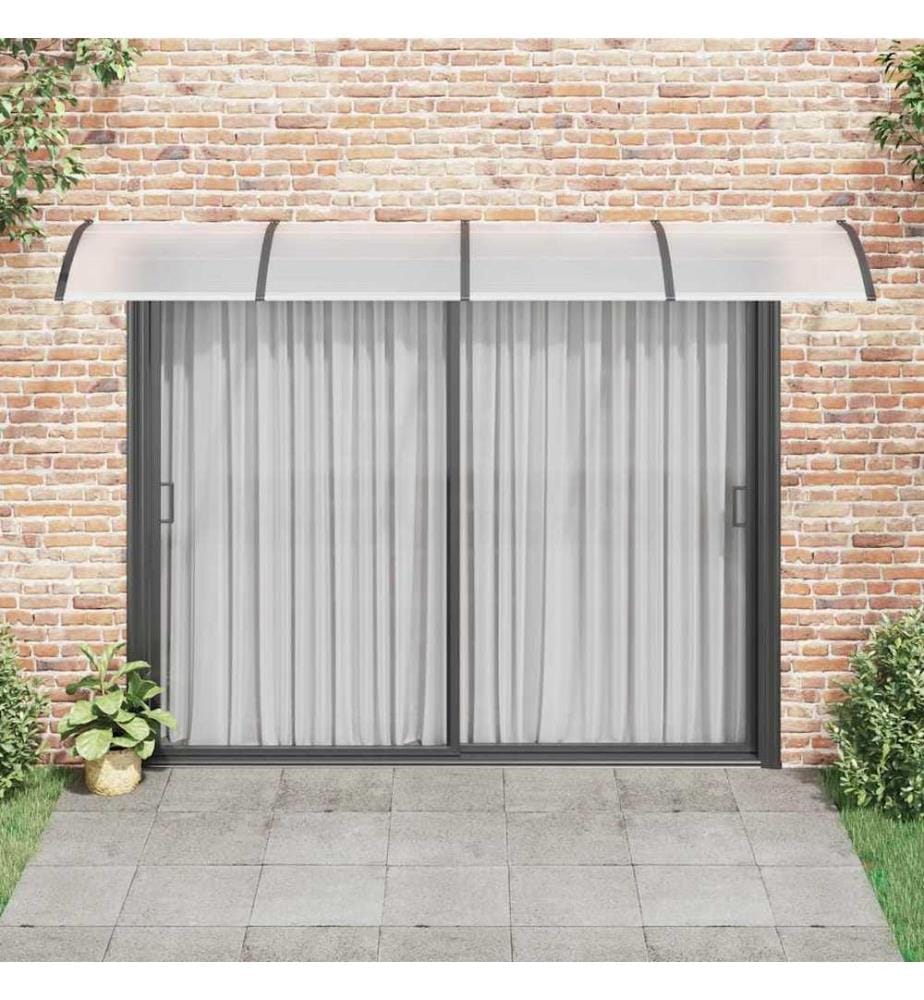 Türvordach Schwarz 350x100 cm Polycarbonat