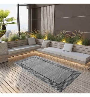 Outdoor-Teppich ARAKIL Grau 120x180 cm PP