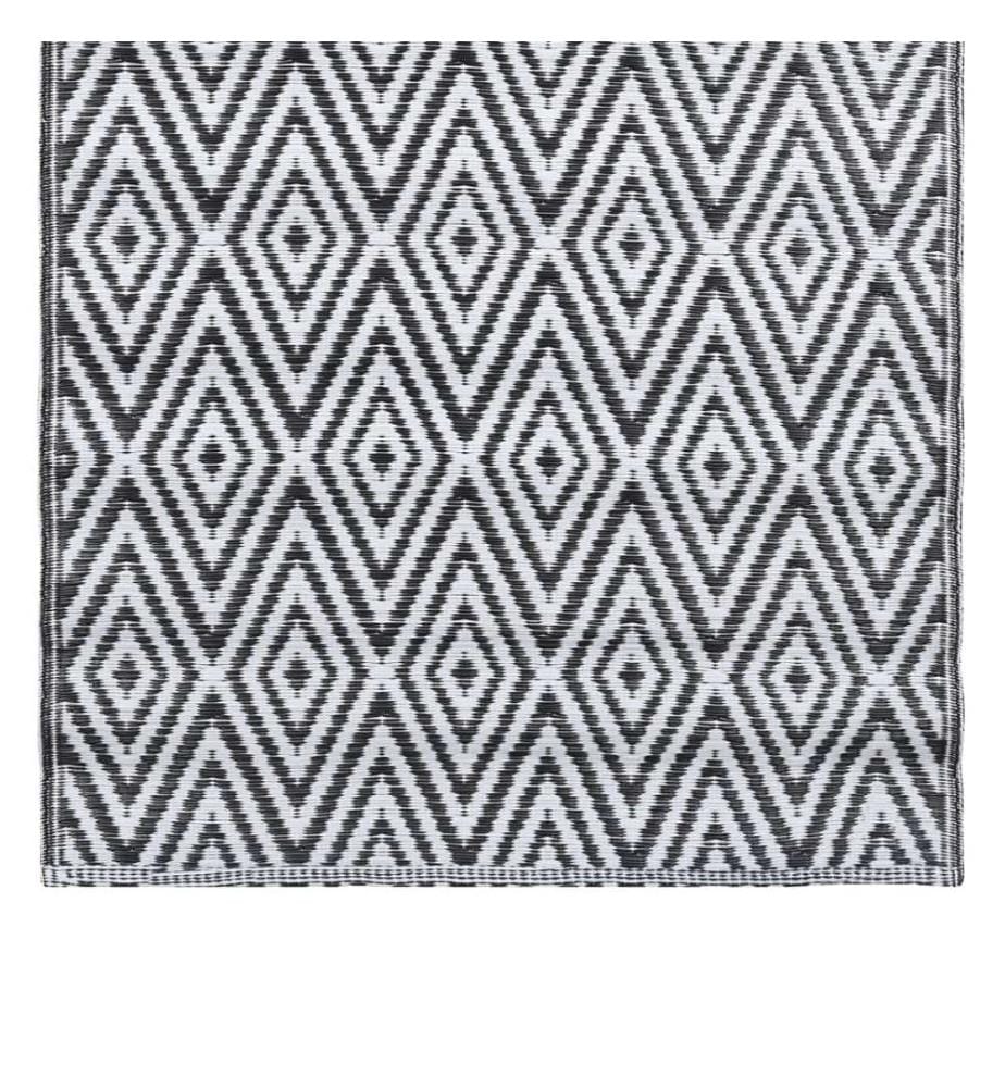 Outdoor-Teppich ARAKIL Weiss und Schwarz 120x180 cm PP