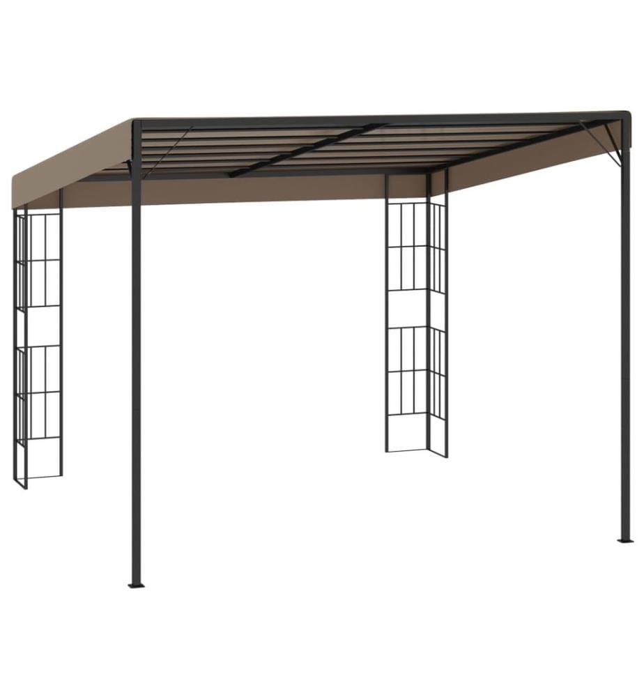 Wand-Pavillon 3x3 m Taupe Stoff