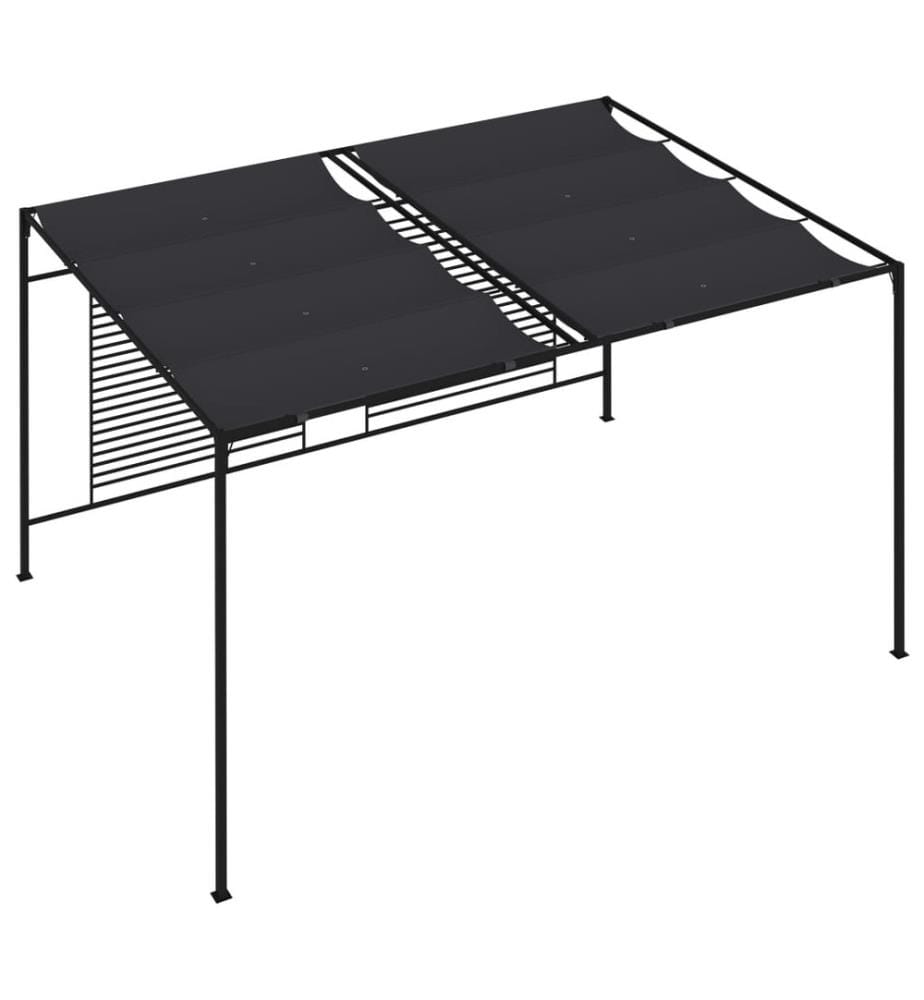 Pavillon mit Ausziehbarem Dach 4x3x2,3 m Anthrazit 180 g/m²