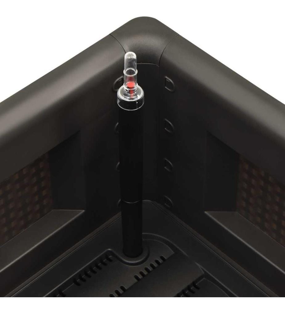 Lit surélevé de jardin système arrosage Anthracite 100x43x33 cm