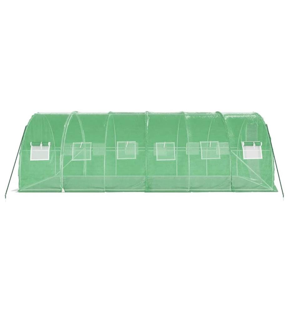 Gewächshaus mit Stahlrahmen Grün 18 m² 6x3x2 m
