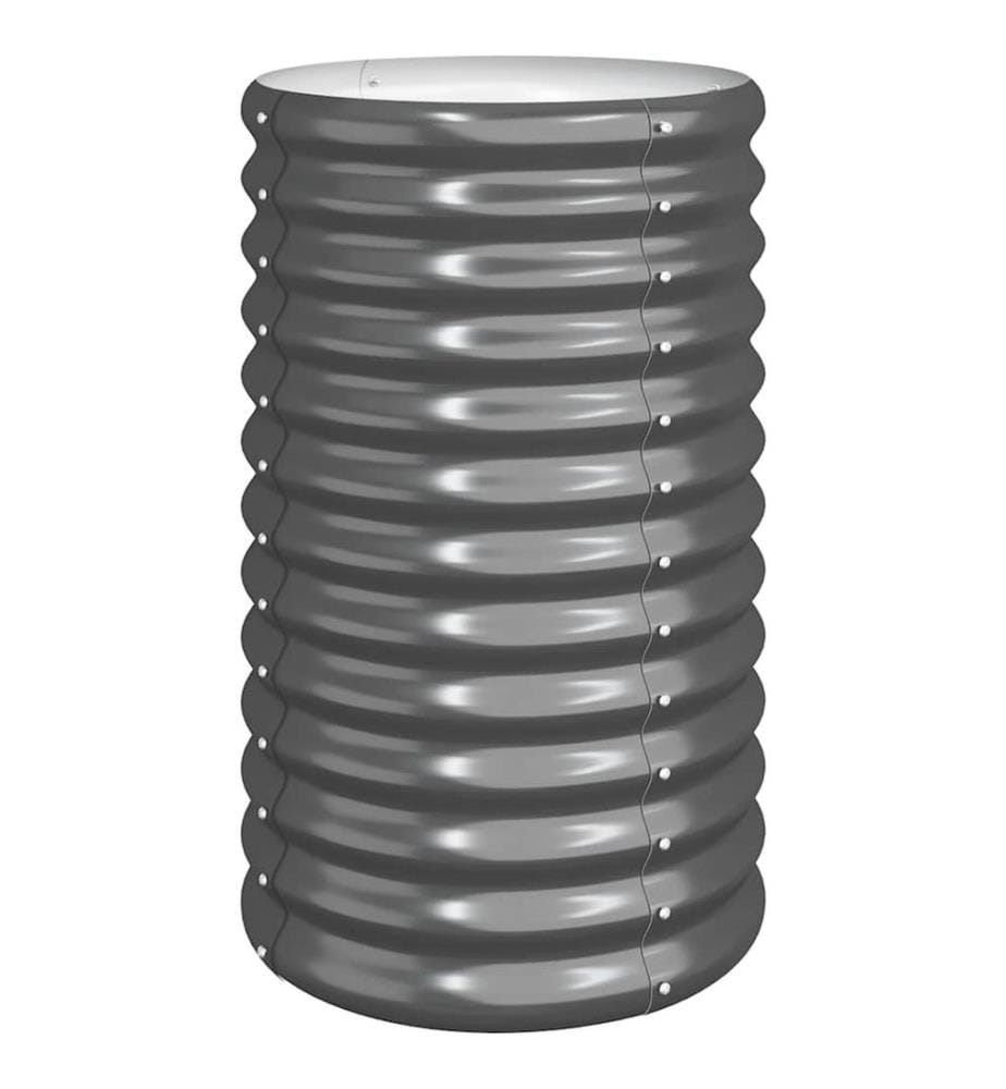 Jardinière Acier galvanisé 40x40x68 cm Anthracite