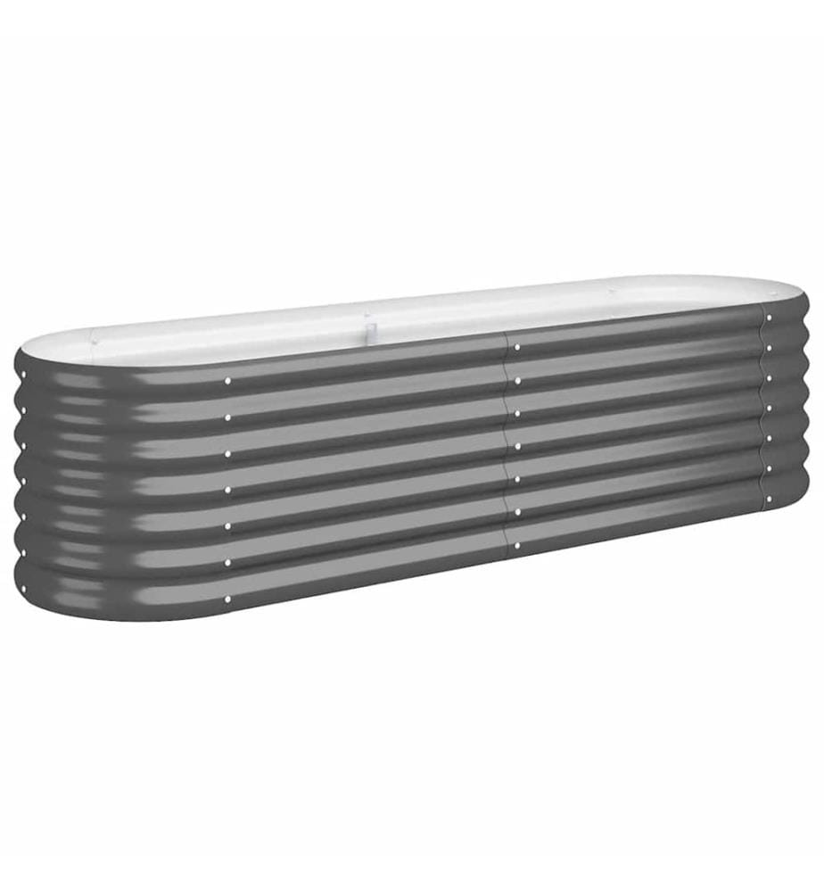 Lit surélevé de jardin Acier galvanisé Anthracite