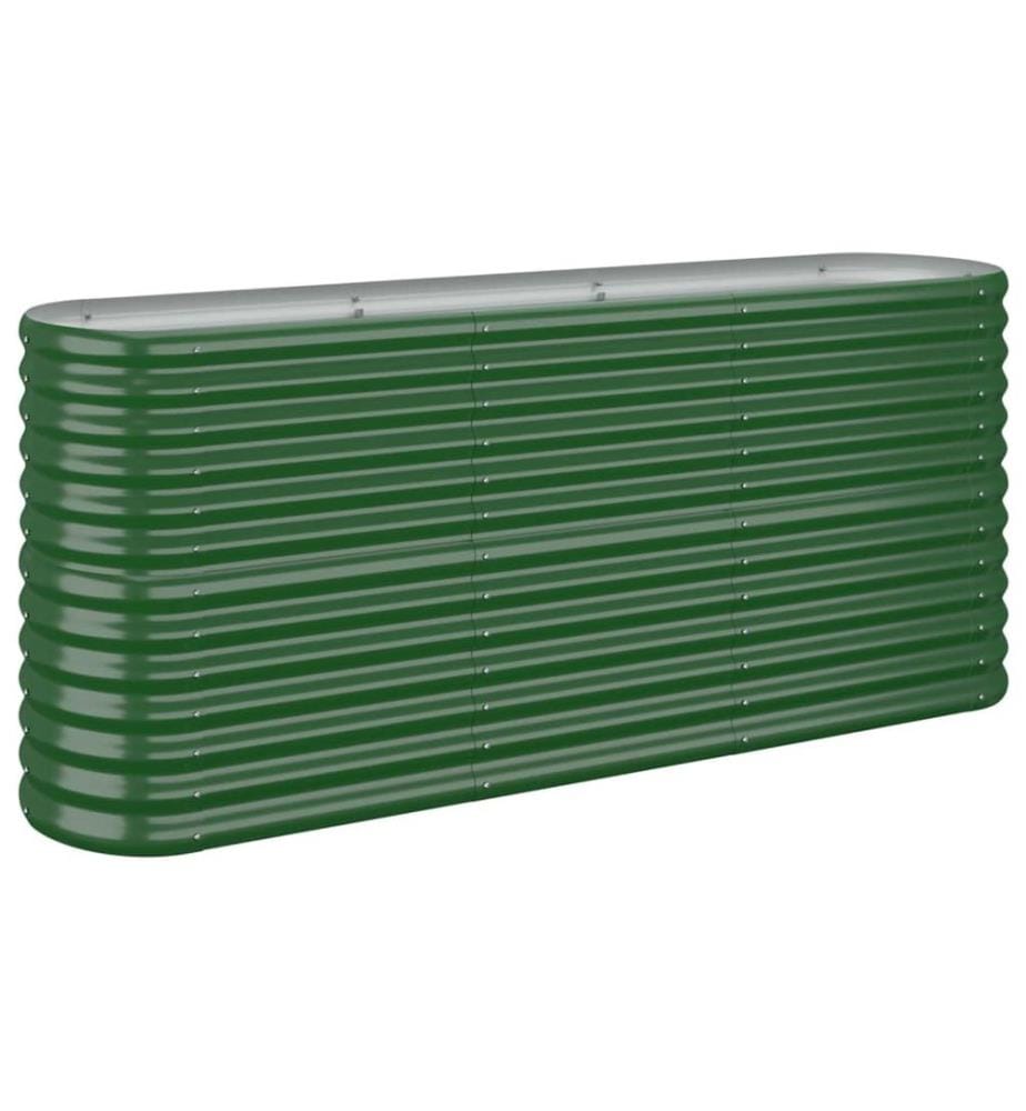 Lit surélevé de jardin Acier galvanisé 152x40x68 cm Vert