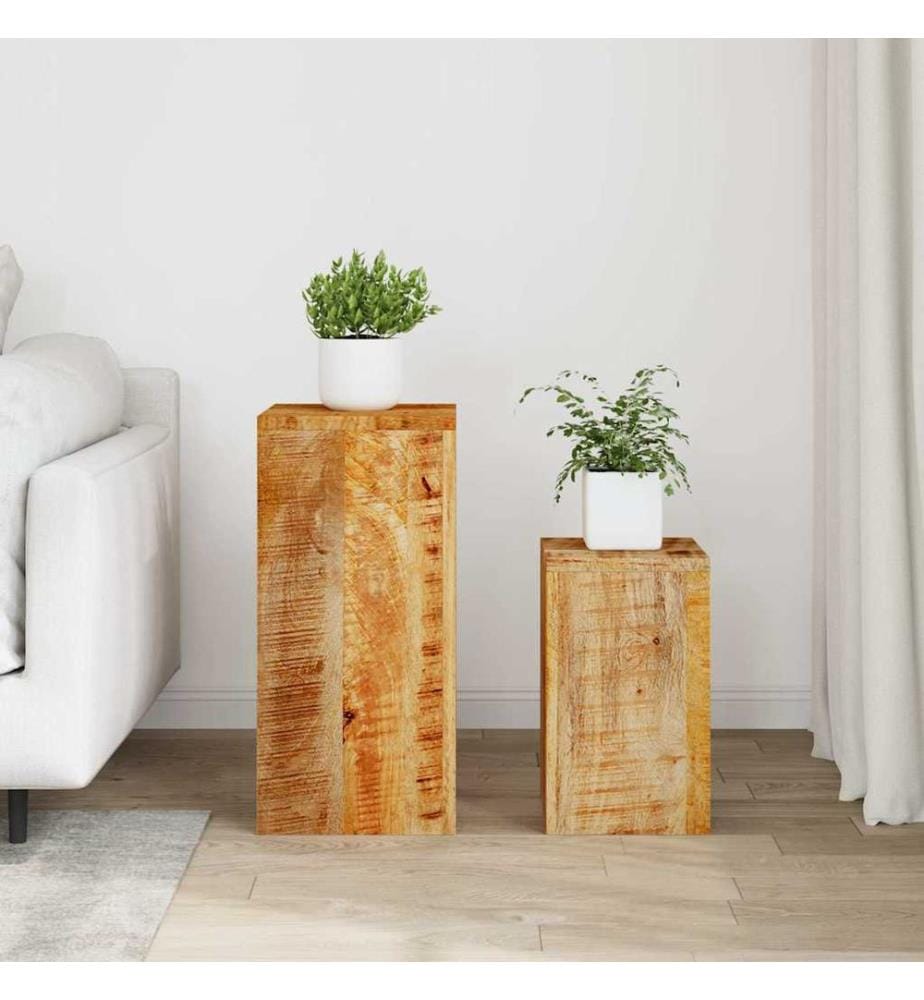 Pflanzenständer 2 Stk. Massivholz Mango