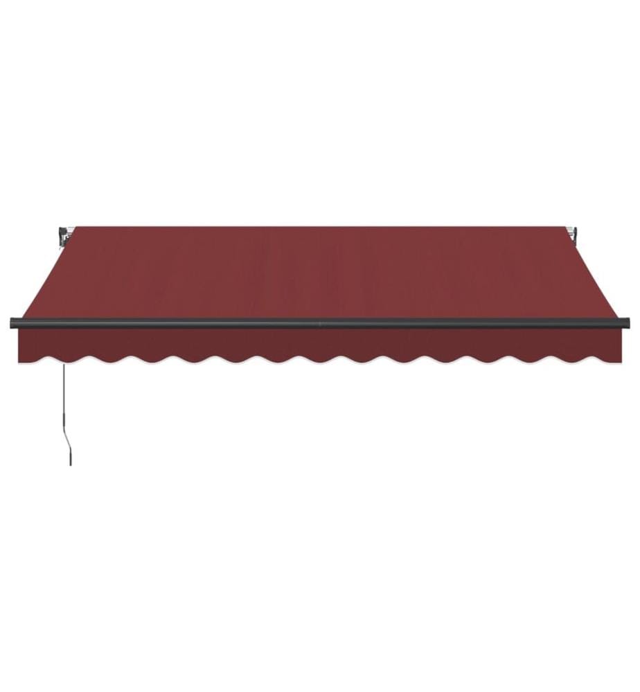 Markise Manuell mit LED Weinrot 350x250 cm