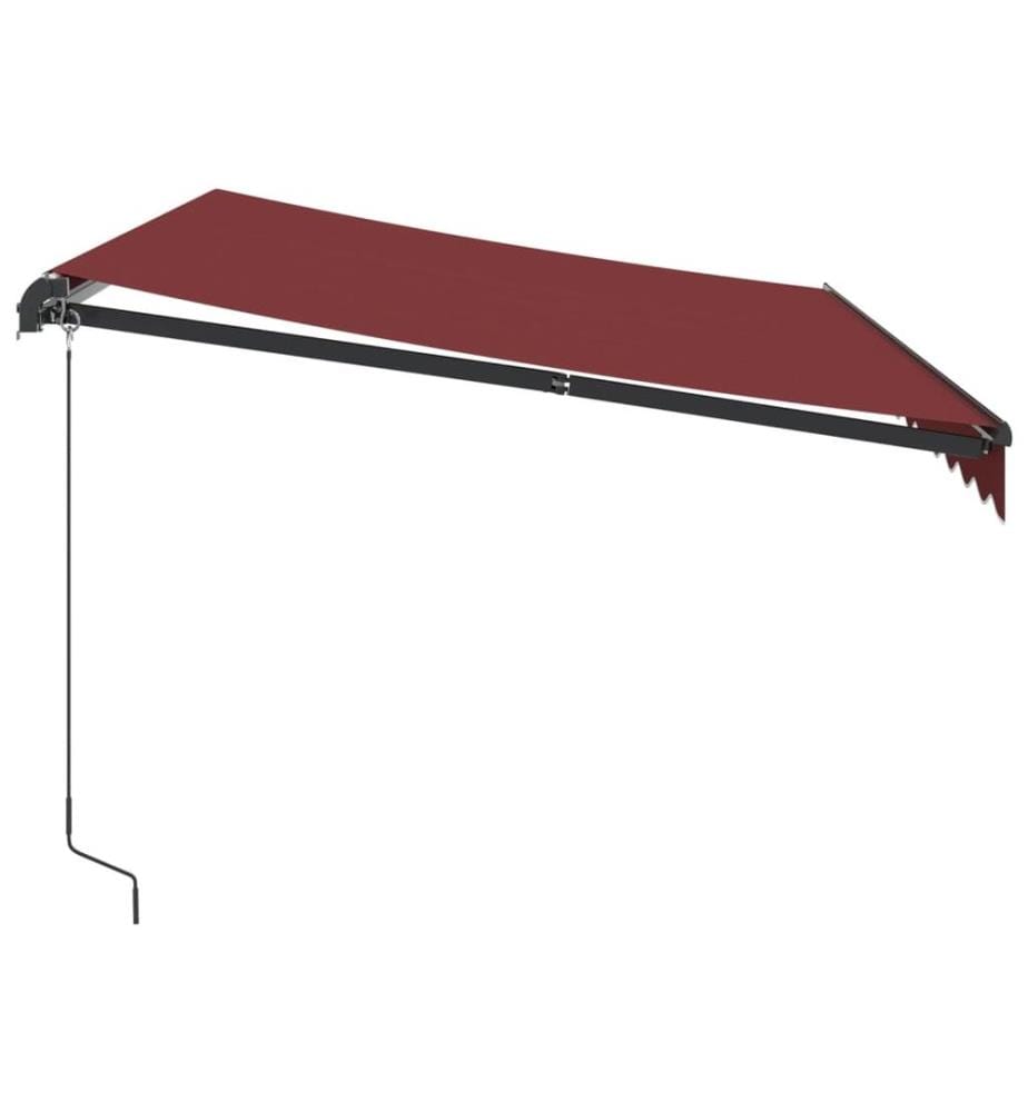 Markise Manuell mit LED Weinrot 350x250 cm