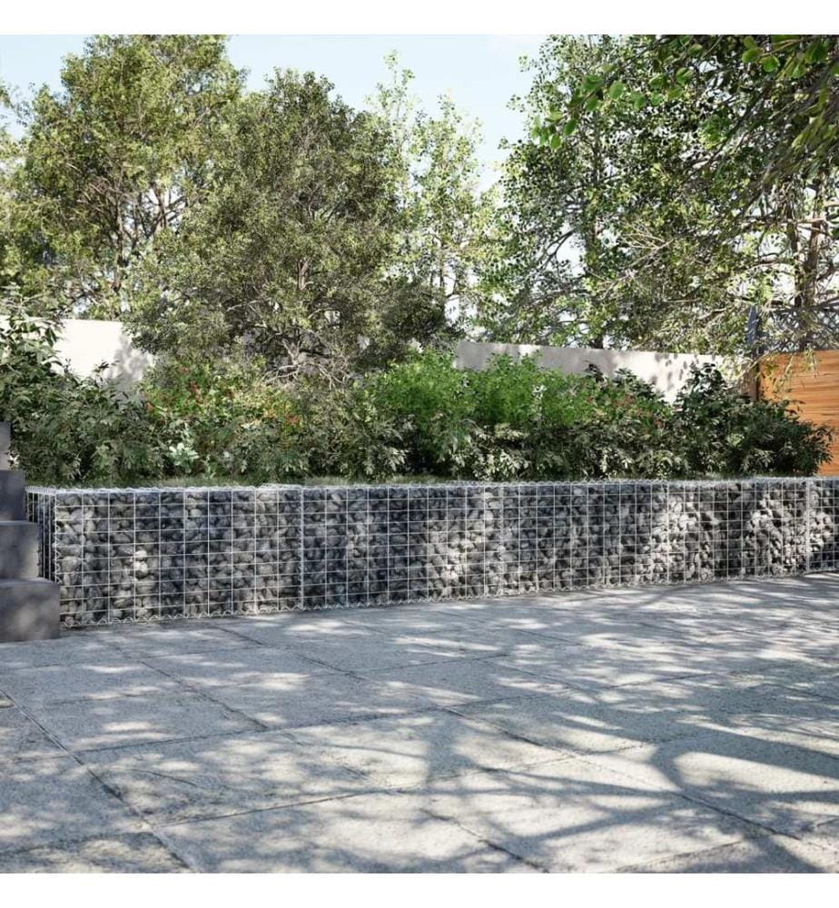 Panier gabion avec couvercle 500x50x50 cm fer galvanisé