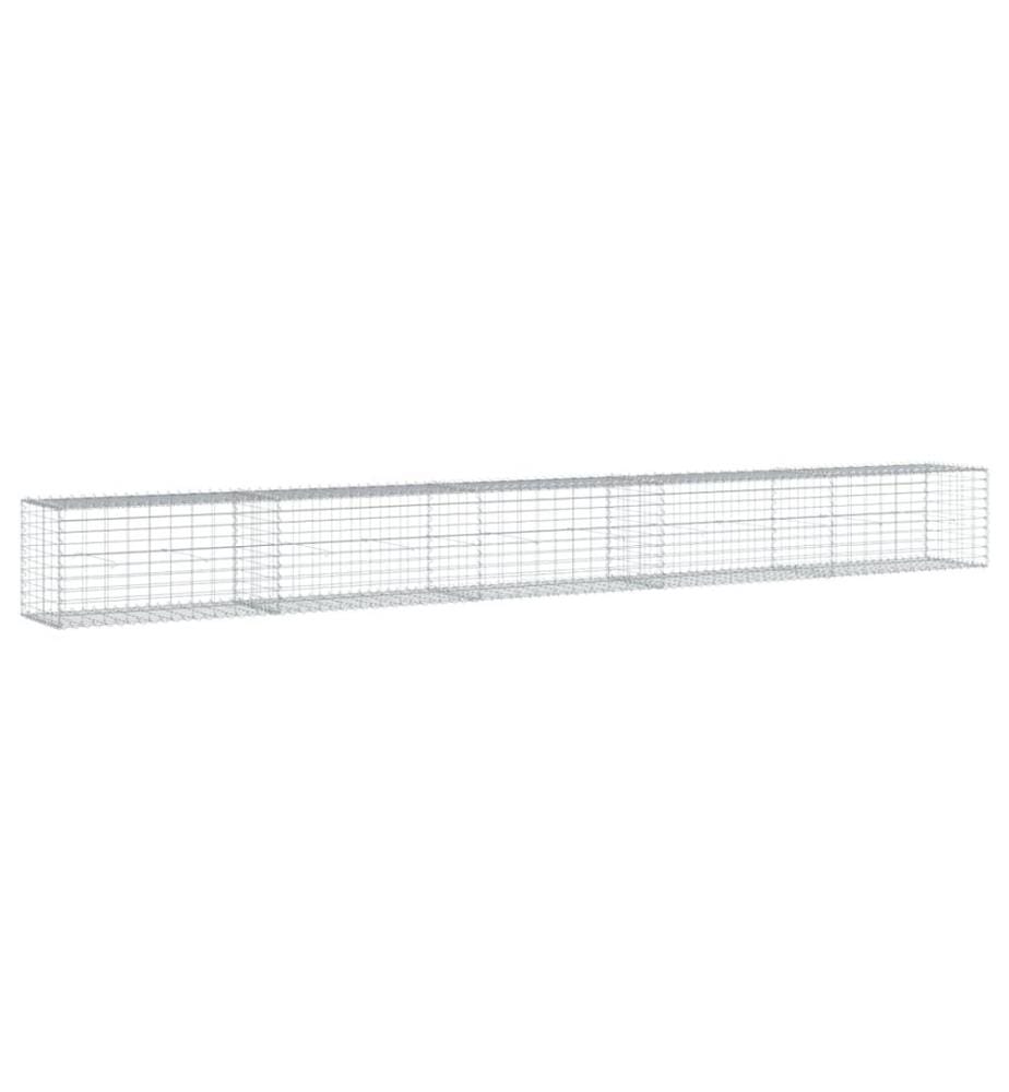 Panier gabion avec couvercle 500x50x50 cm fer galvanisé
