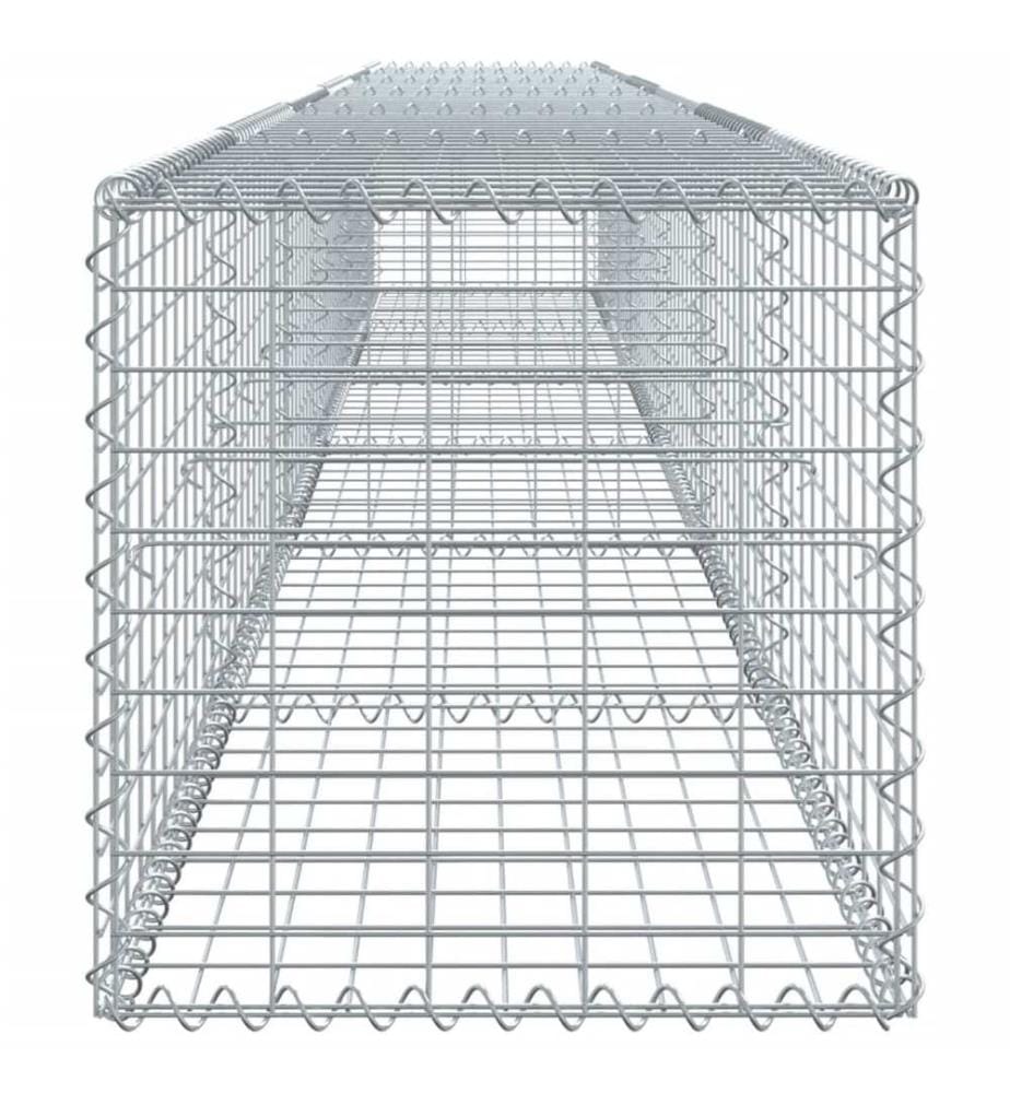 Panier gabion avec couvercle 600x50x50 cm fer galvanisé