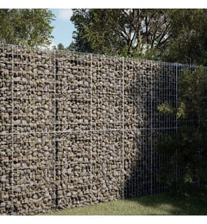 Panier gabion avec couvercle 100x100x200 cm fer galvanisé