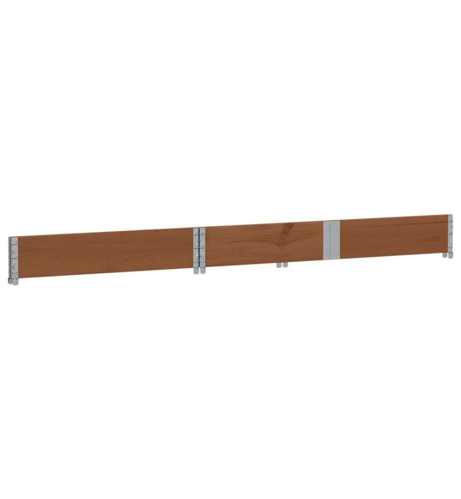 Jardinière marron 150x100 cm bois massif de pin