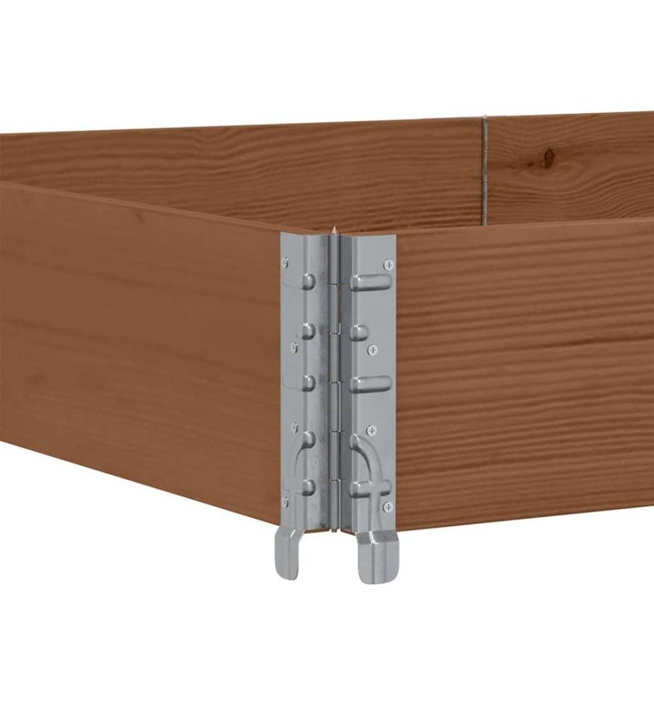 Jardinière marron 150x100 cm bois massif de pin