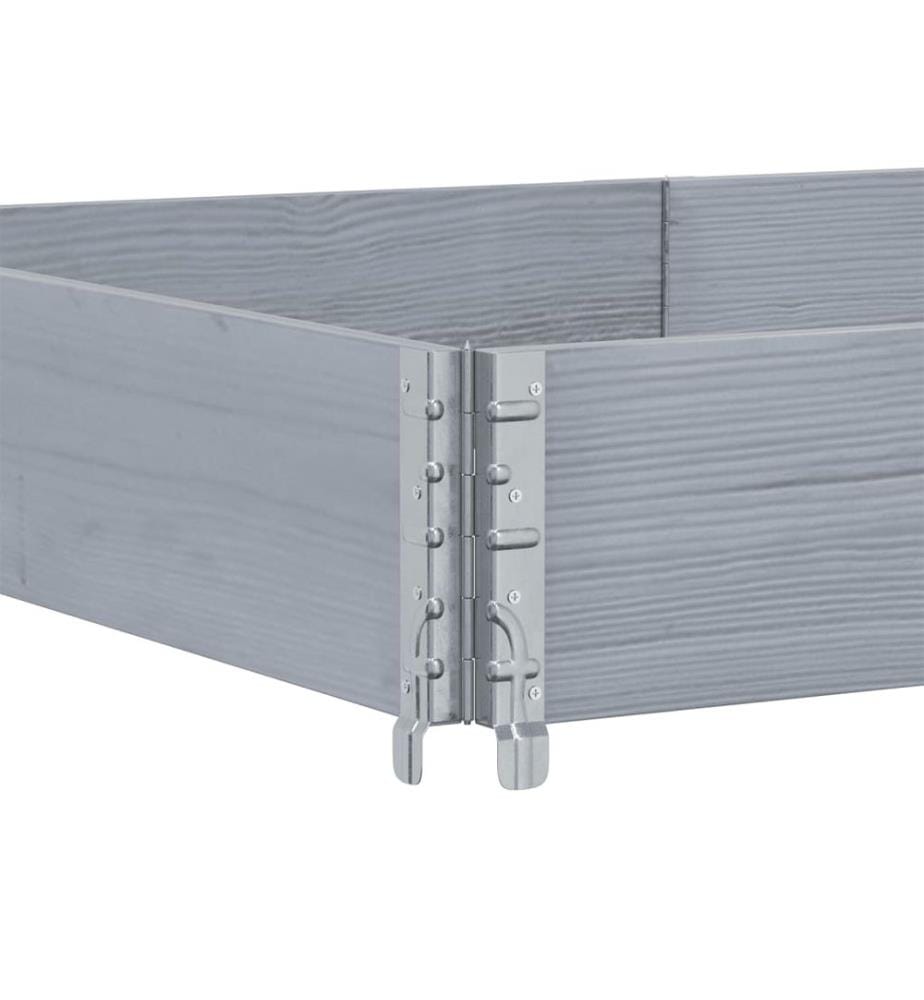 Jardinière gris 150x100 cm bois de pin massif