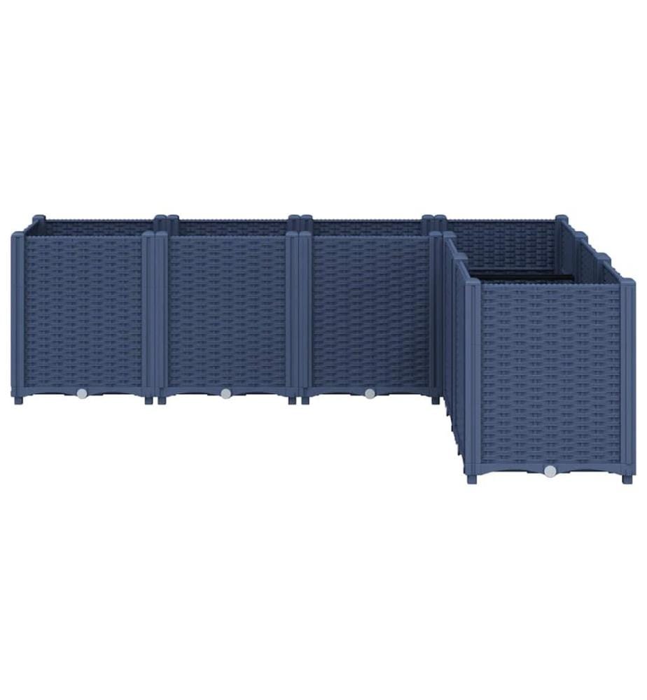 Jardinière bleu gris 160x120x53 cm PP