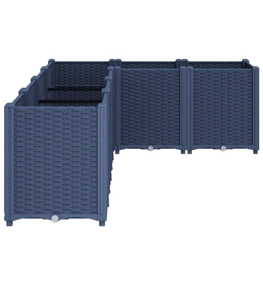 Jardinière bleu gris 160x120x53 cm PP