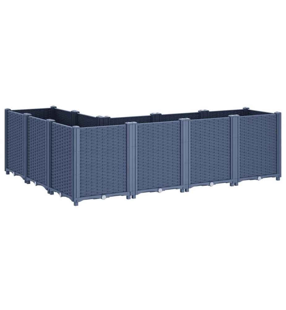 Jardinière bleu gris 160x120x53 cm PP