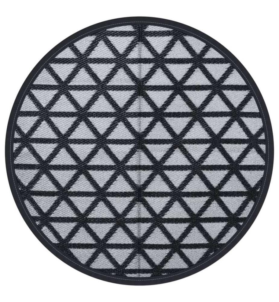 Outdoor-Teppich ARAKIL Schwarz Ø200 cm PP