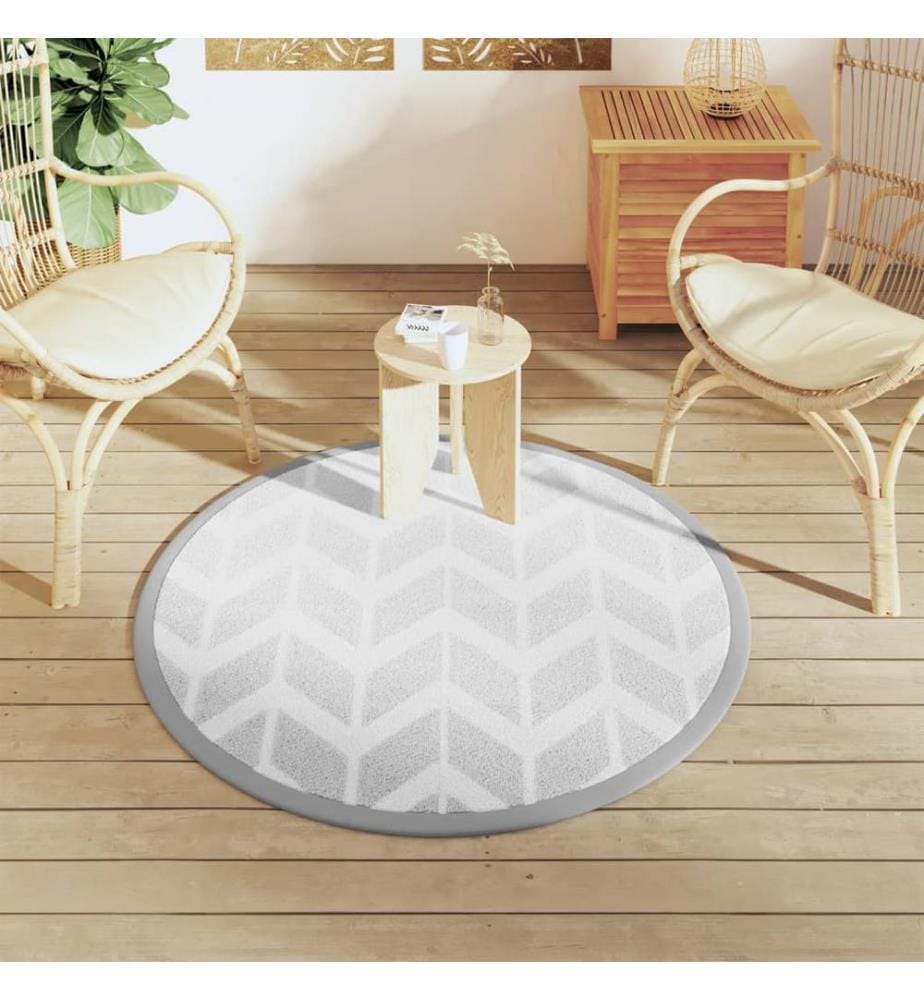 Outdoor-Teppich ARAKIL Grau Ø120 cm PP