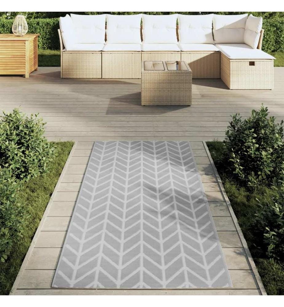Outdoor-Teppich ARAKIL Grau 80x150 cm PP