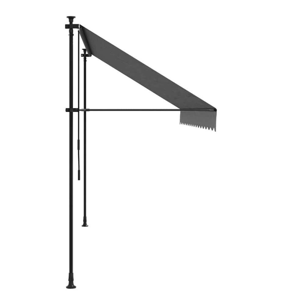 Markise Einziehbar Anthrazit 350x150 cm Stoff und Stahl