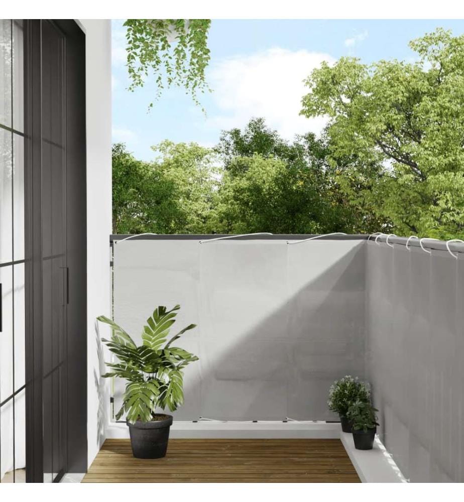 Balkon-Sichtschutz Hellgrau 120x400 cm 100 % Polyester-Oxford