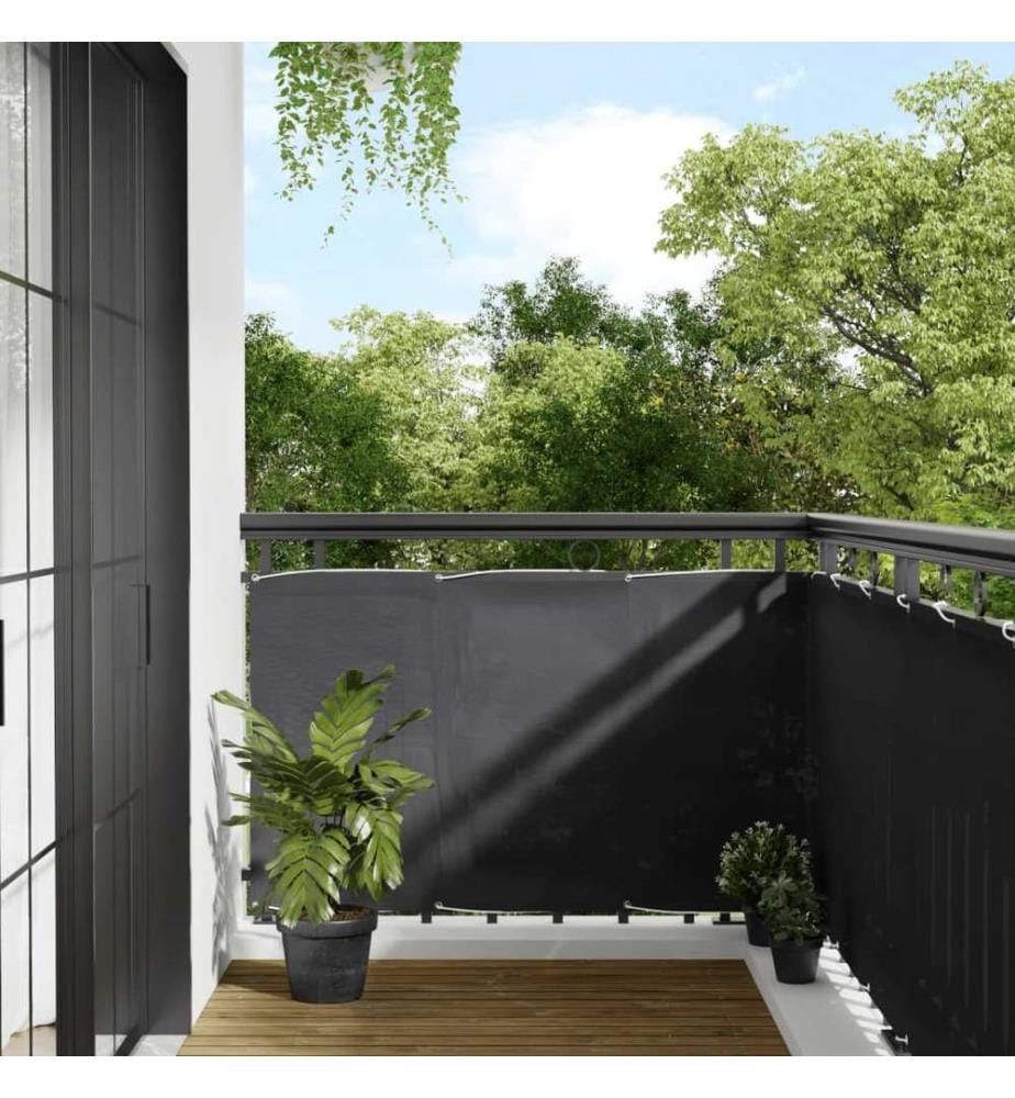 Balkon-Sichtschutz Anthrazit 90x800 cm 100 % Polyester-Oxford