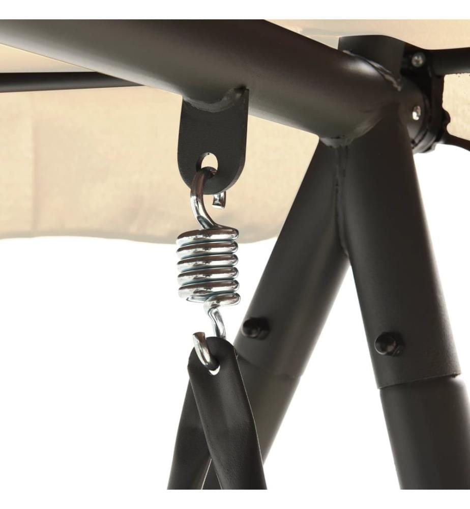 Balancelle convertible d'extérieur avec auvent Blanc sable