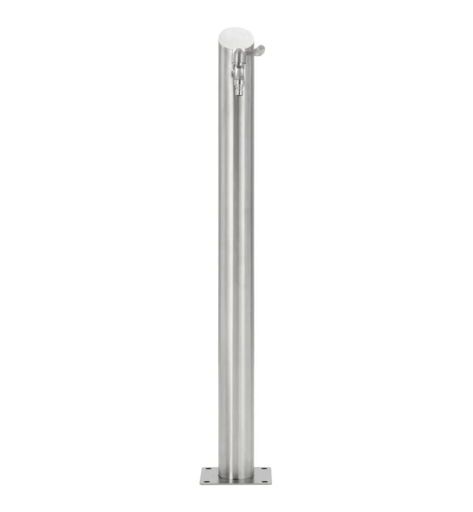 Garten-Wassersäule Edelstahl Rund 95 cm