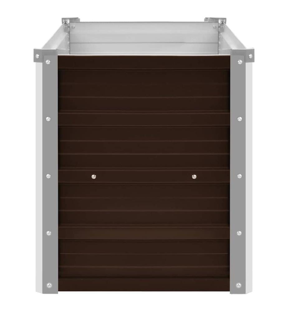 Lit surélevé de jardin Marron 100x40x45 cm Acier galvanisé