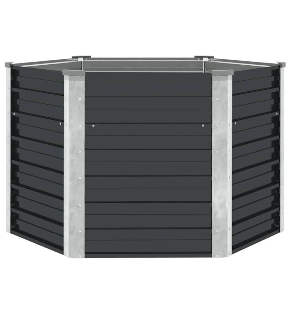 Lit surélevé de jardin Anthracite 129x129x77 cm Acier galvanisé