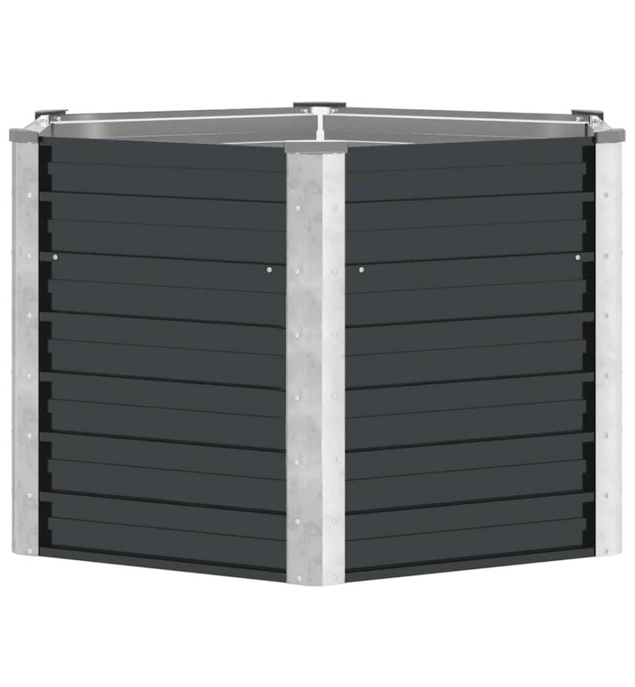 Lit surélevé de jardin Anthracite 129x129x77 cm Acier galvanisé