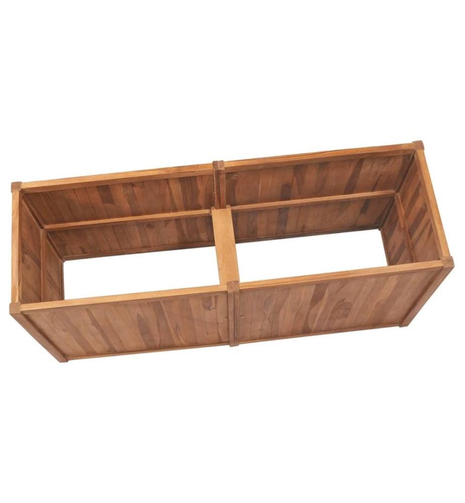 Lit surélevé de jardin 150x50x70 cm Bois de teck solide
