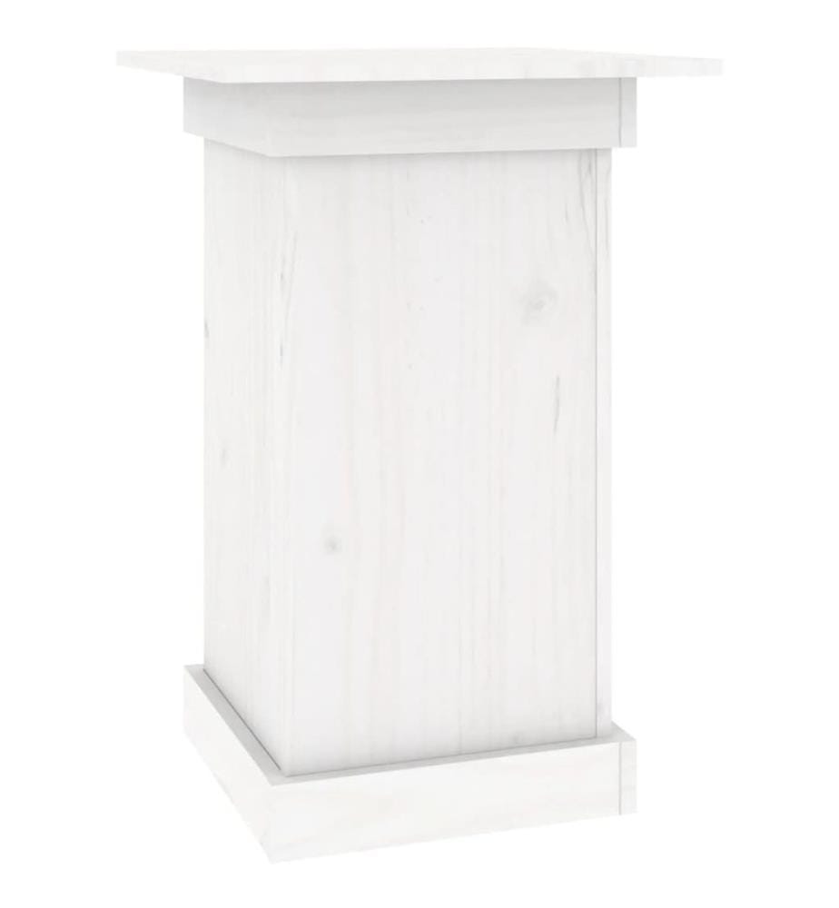 Support à fleurs Blanc 40x40x60 cm Bois de pin solide