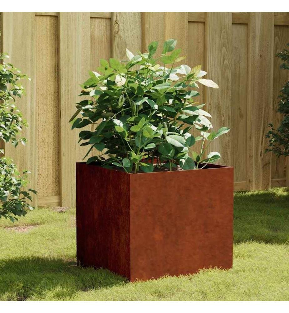 Jardinière 40x41x40 cm acier corten