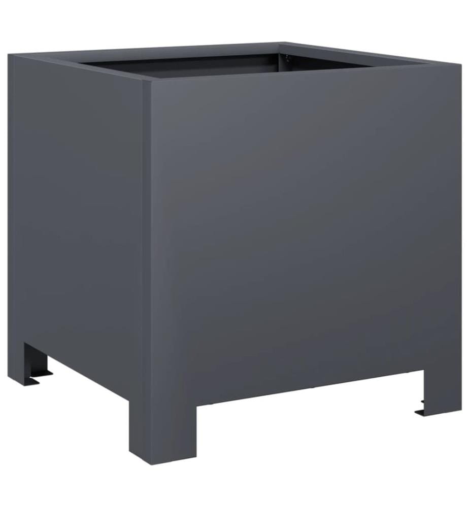 Jardinières 2 pcs anthracite 30x30x30 cm acier