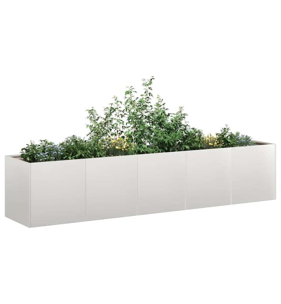 Jardinière 200x40x40 cm acier inoxydable