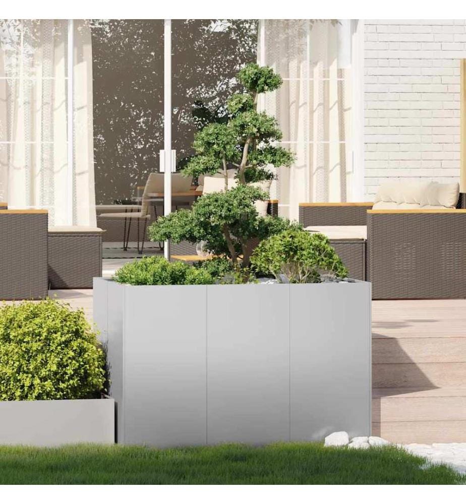 Jardinière 120x80x80 cm acier galvanisé