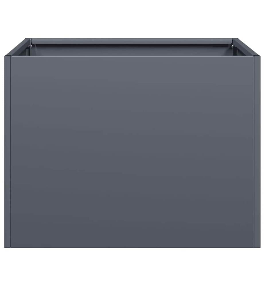 Jardinière anthracite 40x40x30 cm acier