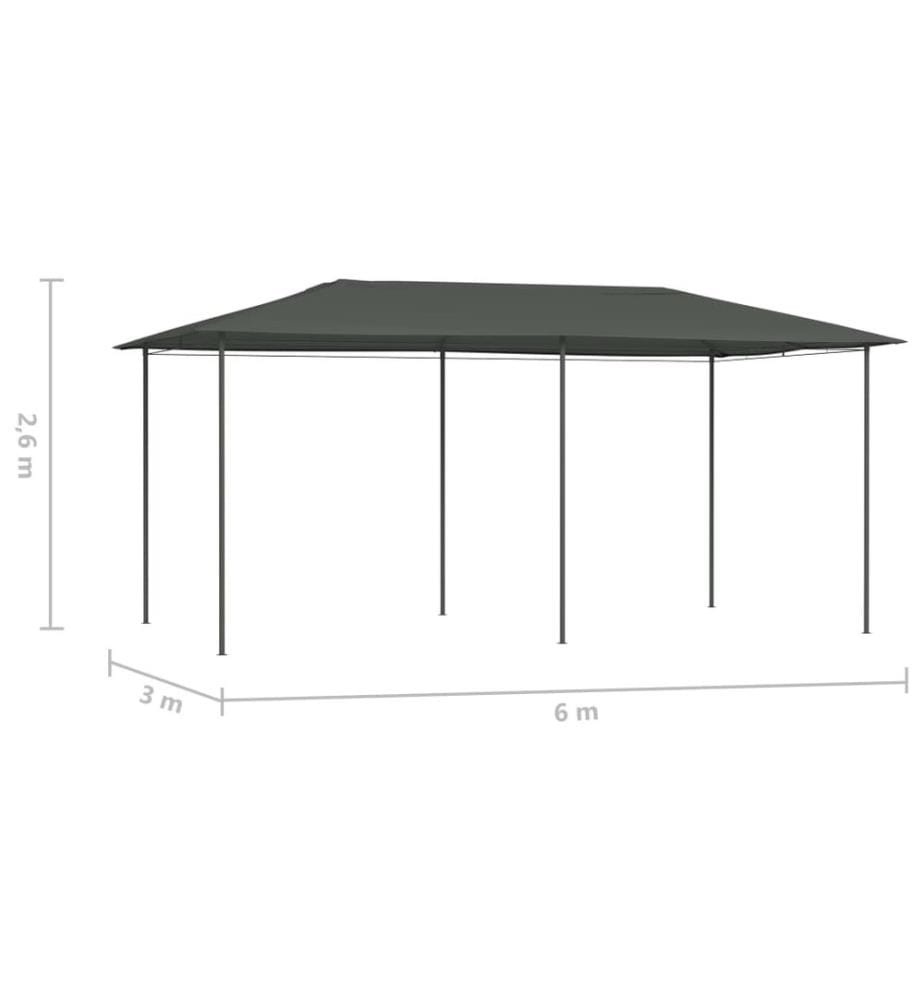 Pavillon 2,98x5,3x2,59 m Grau 160 g/m²