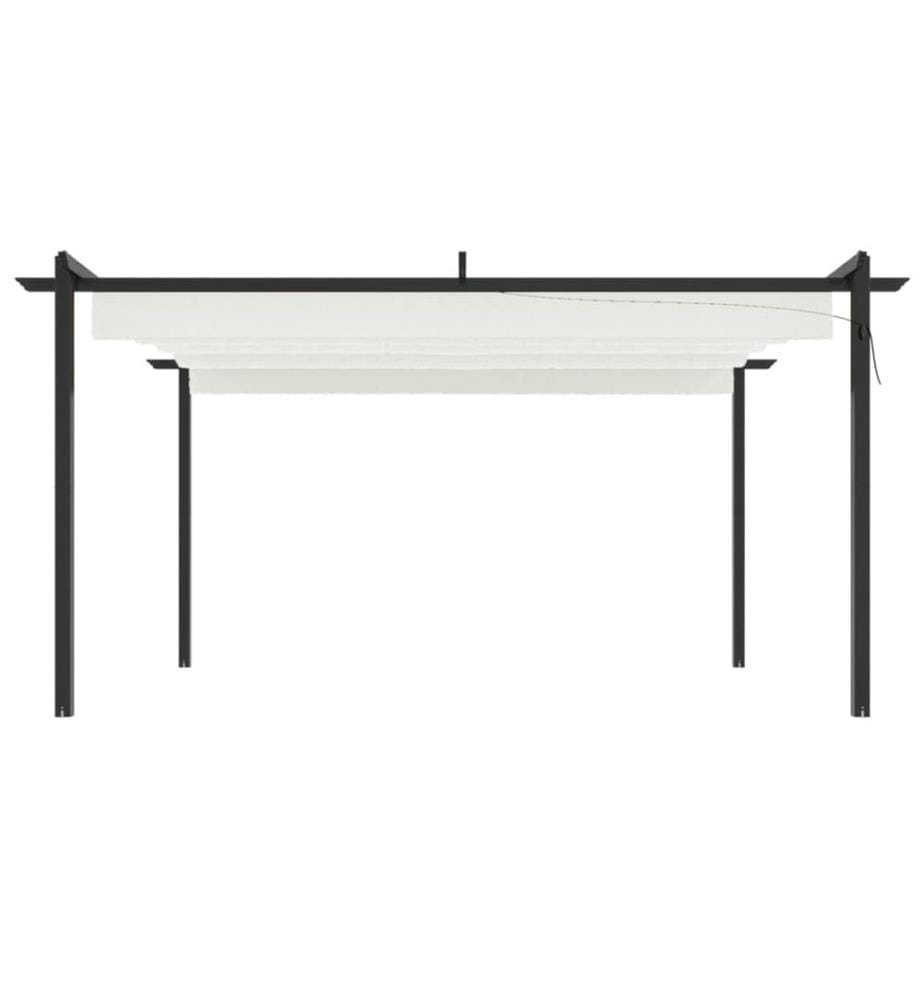 Pavillon mit Ausziehbarem Dach 4x3 m Creme