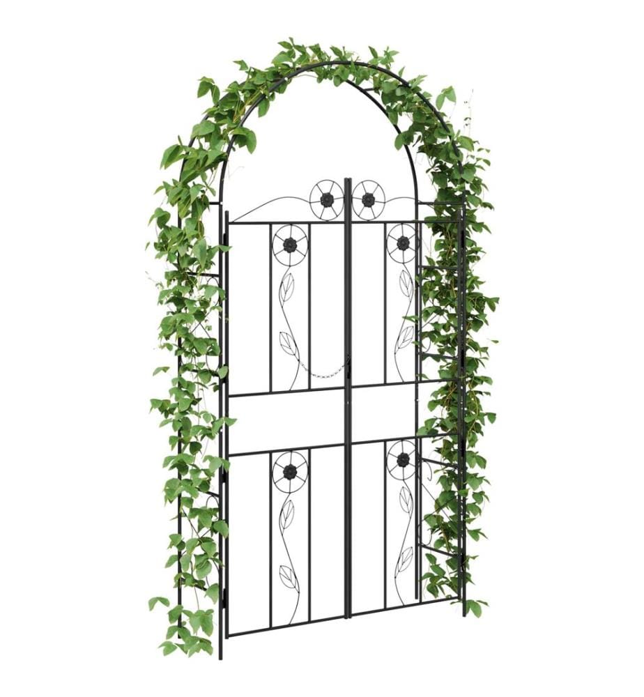 Gartenbogen Uni Schwarz 115 x 37 x 226 cm