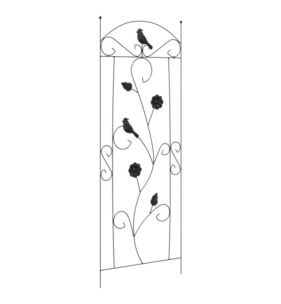 Gartenzaun 3 pcs Schwarz 110 x 40 cm Stahl