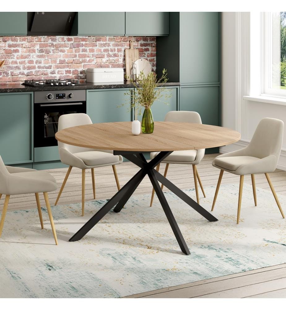 Table à manger ronde extensible Soline Ø140-200c… | DeinDeal