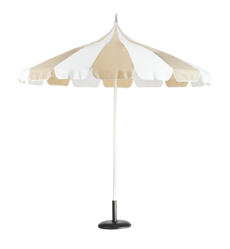 Parasol de jardin 245 cm MINOA Blanc/beige