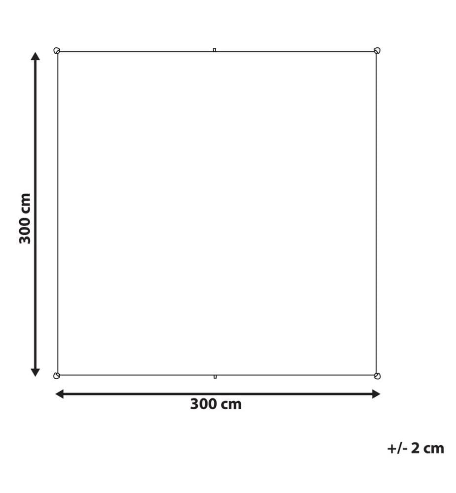 Voile d'ombrage LUKKA 300 cm 300 cm Blanc cassé